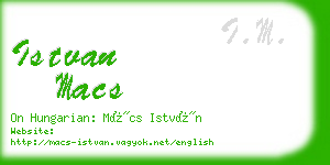 istvan macs business card